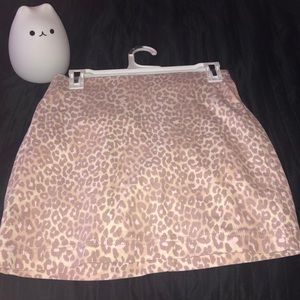 COPY - Tan and pink cheetah print skirt